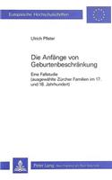 Die Anfaenge von Geburtenbeschraenkung