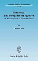 Bundesstaat Und Europaische Integration