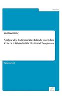 Analyse des Radiomarktes Islands unter den Kriterien Wirtschaftlichkeit und Programm