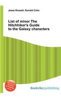 List of Minor the Hitchhiker's Guide to the Galaxy Characters: (English)
