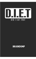 D.I.E.T DID I EAT THAT - Braindump