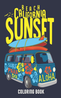 Beach California Sunset Coloring book