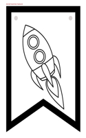 Rocket Bunting Template