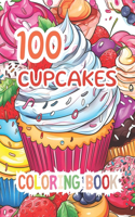 100 Sweet Cupcakes Coloring Book for Adults