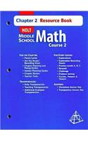 Chap Res Bk 2 W/ANS Holt Math CS 2 2007
