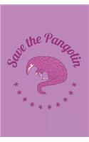 Save The Pangolin: Endangered Species Awareness. 6x9 Inch Notebook / Journal