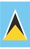 Saint Lucia Travel Journal - Saint Lucia Flag Notebook - Saint Lucian Flag Book: Unruled Blank Journey Diary, 110 page, Lined, 6x9 (15.2 x 22.9 cm)