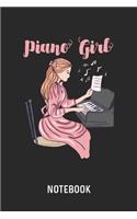 Piano Girl Notebook