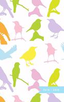 2019 - 2020: Colorful Birds Cover Image / 18 Month Academic Planner, Student Diary, Agenda for 2019 until 2020 (only months to pages + notes for SIMPLY PLANNING)