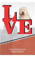 Old English Sheepdog: Love Park Recipe Blank Cookbook Notebook Book Is 120 Pages 6x9