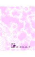 Notebook: Pink Floral Marble Notebook/ Colorful Organizer for Teens and Adults. Lined Journal with flower design on each page, for school activities