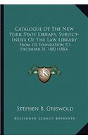 Catalogue of the New York State Library, Subject-Index of the Law Library