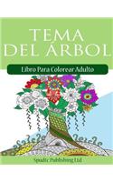 Tema Del Árbol: Libro Para Colorear Adulto
