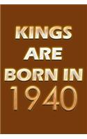 Kings Are Born In 1940 Notebook: Lined Notebook/Journal Gift 120 Pages, 6x9 Soft Cover, Matte Finish, Orange Cover