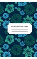 Camouflage Art Theme Wide Ruled Line Paper