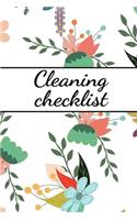 Cleaning checklist