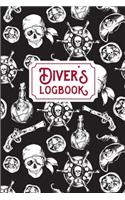 Scuba Diver Log Book: Track & Record 100 Dives - Vintage Style Pirate Design