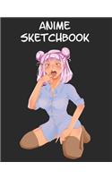 Anime Sketchbook: 8,5x11 Blanko Sketch Pad for Anime Manga Kawaii Otaku Drawing Sketching or Doodling - Comic Cartoon Senpai Hentai