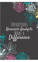 Operations Research Analysts Make A Difference