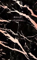 Bullet Journal: Trendy Black Marble and Rose Gold - 7 x 10 - 100 pages - Dot Grid Bullet Journal Notebook, Gift for Women and Teen Girls ( Cute Notebook for Girls )