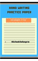 Handwriting Practice Paper: Handwriting practice paper dotted notebook for kids, K-2/3 Students