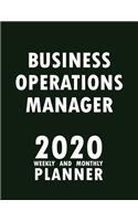 Business Operations Manager 2020 Weekly and Monthly Planner: 2020 Planner Monthly Weekly inspirational quotes To do list to Jot Down Work Personal Office Stuffs Keep Tracking Things Motivations Notebook