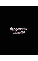 dangerously educated: Sarcastic Aesthetic Saying White Lined Paper Notebook
