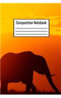 Composition Notebook: Elephant Nature Wide Ruled Notebook For Kids Teens Adults Couples Men Women To Write Down Daily Notes
