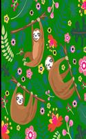Ariana: Dark Green Sloth Sketch Book, 366 Pages Sketch Pad, Sloth Sketchbook, Cute Sloth Cover Drawing Book