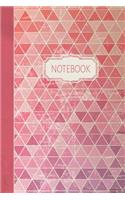 Notebook: Triangle Pattern Lined Journal