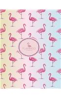 Notebook: Flamingo cover and Dot pages, Extra large (8.5 x 11) inches, 110 pages, notebooks and journals(1 Flamingo Notebook,)