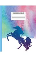 Composition Book: Unicorn Rainbow Composition Notebook For Kids - Composition Book Journal 110 Pages (8.5 x 11, College Ruled) Back to School Notepad for Girls, Stude