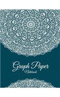 Graph Paper Notebook: Classic Art Blue Color, 8.5" X 11" Square Blank Quad Ruled 1/4" Inch Graph Paper, Blank Graph Paper Composition Books