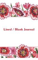 Lined / Blank Journal: Watercolor Red Carnations