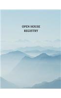 Open House Registry: Guest and Visitors Sign in Book (Mountains)
