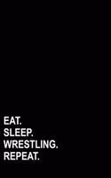 Eat Sleep Wrestling Repeat: Graph Paper Notebook: 1/2 Inch Squares, Blank Graphing Paper with Borders(66 Graph Paper Notebook: 1/2 Inch Squares with Border)