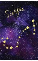 Journal Notebook Zodiac Sign Scorpio Constellation: 162 Lined and Numbered Pages With Index Blank Journal For Journaling, Writing, Planning and Doodling.(10 Lined Journal)