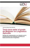 Tesis para optar al grado de Magíster en Lingüística Aplicada