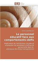 Le Personnel Éducatif Face Aux Comportements-Défis