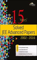 Wiley's 15 Years' Solved Jee Advanced Papers, 2002-2016