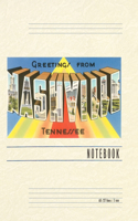 Vintage Lined Notebook Greetings from Nashville, Tennessee