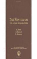 Das Kontinuum Und Andere Monographien