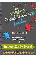 An Amazing Special Education Teacher is Hard to Find Difficult to Part With & Impossible to Forget