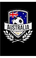 Australia: 100 Page Blank Ruled Lined Writing Journal - 6" x 9" Gift