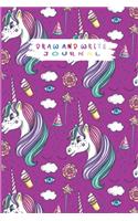Draw and Write Journal: Cute Lined Journal for Kids, Girls, Students and Teens 100 Pages 6" x 9" Journal for Writing and Drawing Matte Cover Notebook