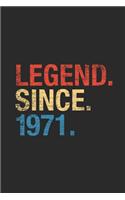 Legend Since 1971: Small Lined Notebook - Happy Birthday Gift or Happy Anniversary Gift Idea