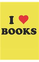 I love Books: Readers Notebook Blank Lined Journal