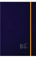 N.E.: Classic Monogram Lined Notebook Personalized With Two Initials - Matte Softcover Professional Style Paperback Journal Perfect Gift for Men and Women