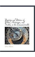 Regisirg and Return of Births, Marriages, and Deaths, in the Commonwealth