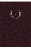 Monogram "7" Grid Notebook: 150 Page Journal Notebook Sketchbook